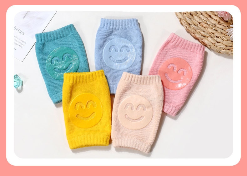 Kids Non Slip Crawling Elbow Infants Toddlers Baby Accessories Smile Knee Pads Protector Safety Kneepad Leg Warmer Girls Boys